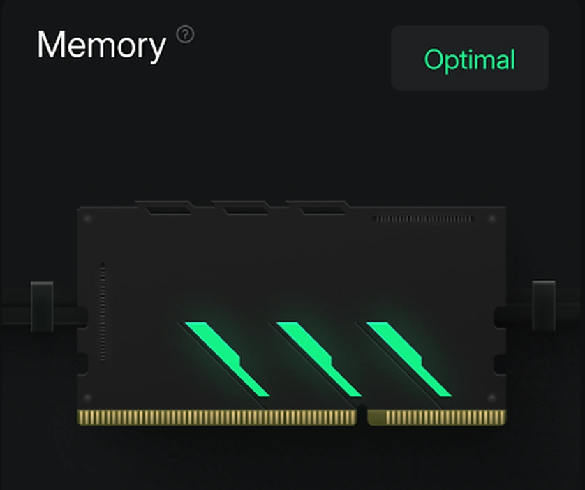 Hypertune Memory Optimizations panel, marked Optimal